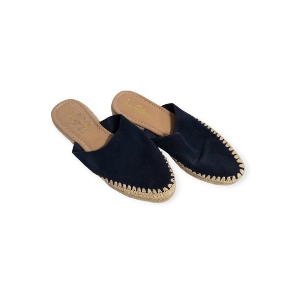 Sam Edelman Slip On Shoes Cork Sole Size 6.5 Navy Backless Mule Austin - Picture 3 of 7